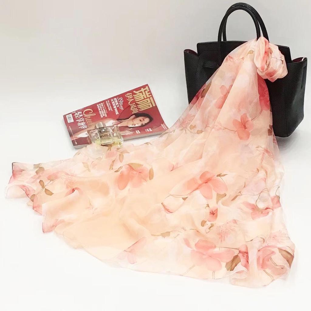 All-Season Oversized Chiffon Scarf for Women - Sun Protection & Versatile Wear