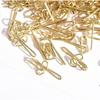 Metal Curtain Hooks, 100Pcs Drapery Hook Pins Stainless Steel Pin-on Hooks for Window Curtain, Shower Curtain, Door Curtain - Gold
