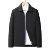 Men's Spring & Autumn Turn-Down Collar Jacket for Ages 40-80 - Stylish Business Suit for Mature Gentlemen