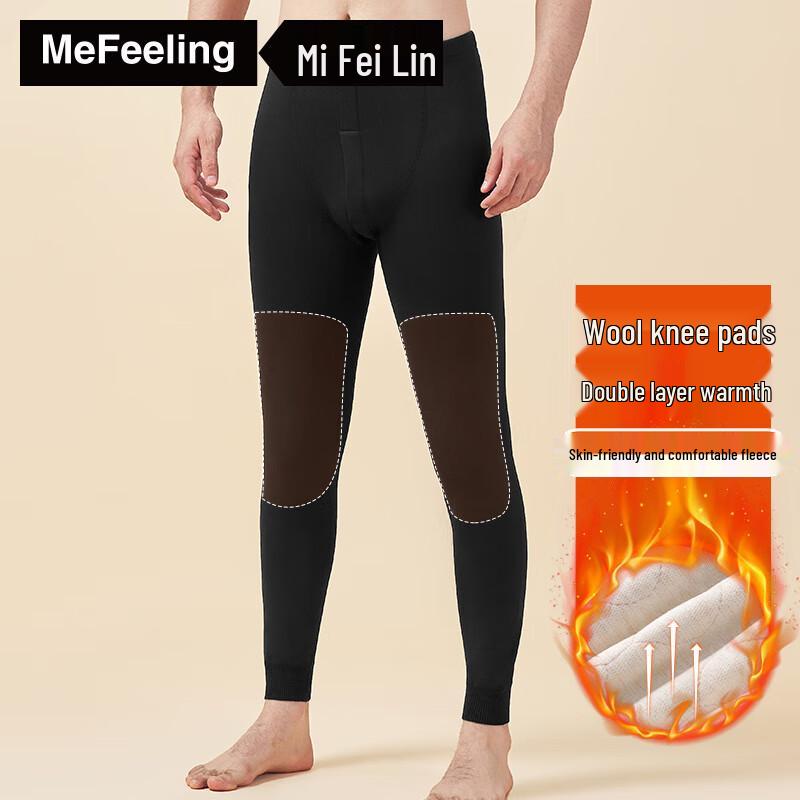 

ME FEELING Men s Fleece-lined Thermal Pants with Knee Protection 2XL