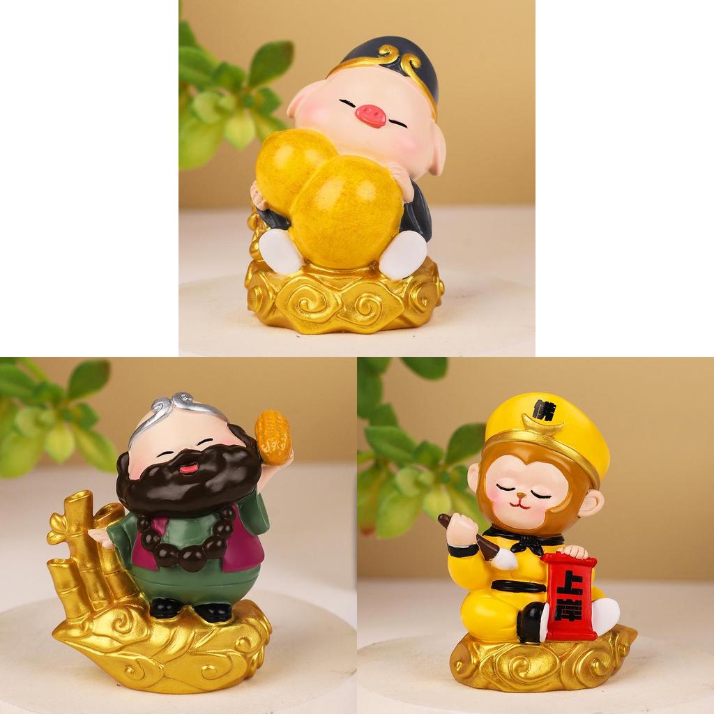 Journey To The West Sun Wukong Resin Home Decor Figurine With Prosperity Symbols For Gift Giving