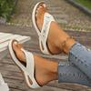 Women's Summer New Plus Size Women's Wedge Flip-Toe Sandals Casual Comfort Polyurethane Sole