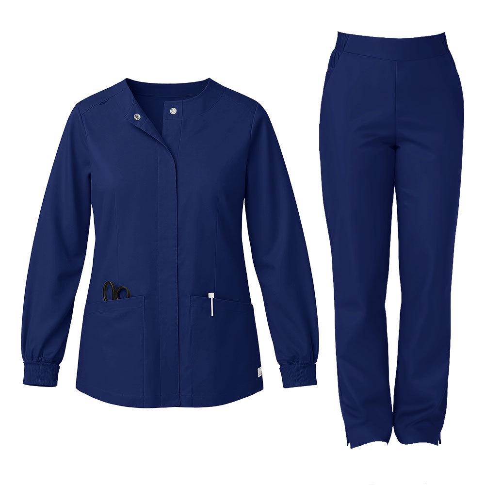 Long Sleeve Round Neck Unisex Scrub Suit