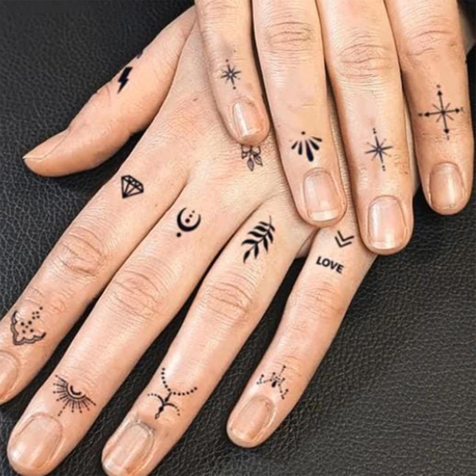 Glow Makeup Unisex Love, Wicker, Snake Finger Small Pattern Ins Tattoo Sticker Spice Girl High Sense Simple Tattoo Sticker