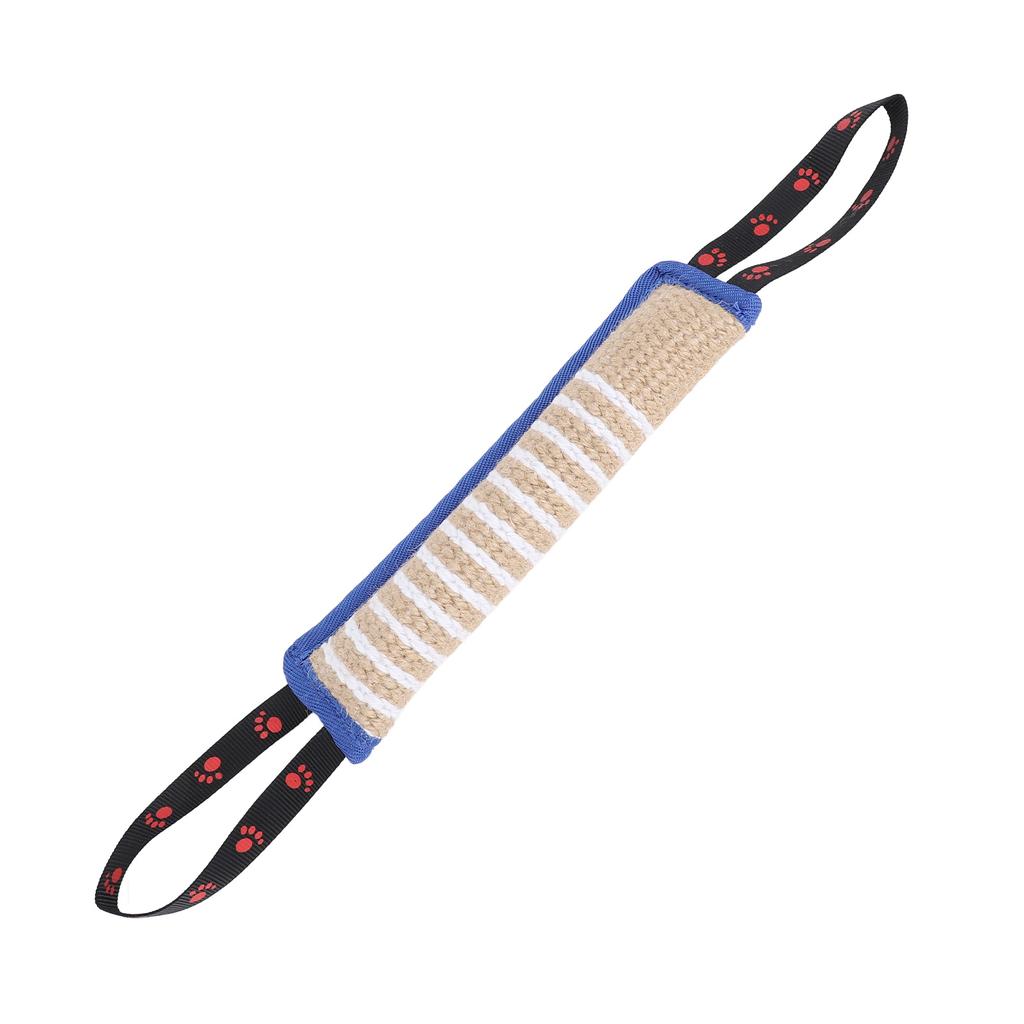 Dog Bite Pillow Tear Resistant Interactive Portable Puppy Training Jute Tug Toy with Strong Handles