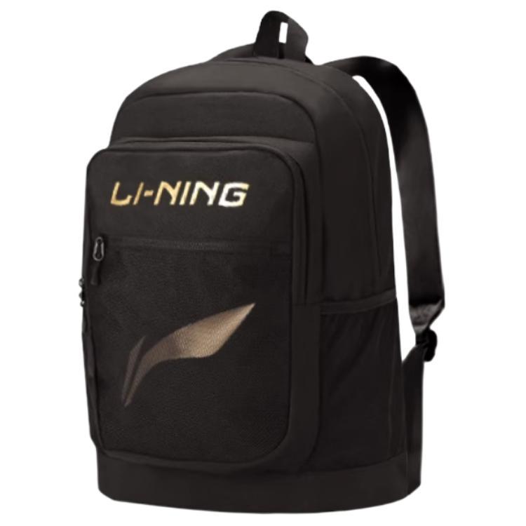 Li Ning Polyester Backpack Regular Unisex Black YBSU033-1