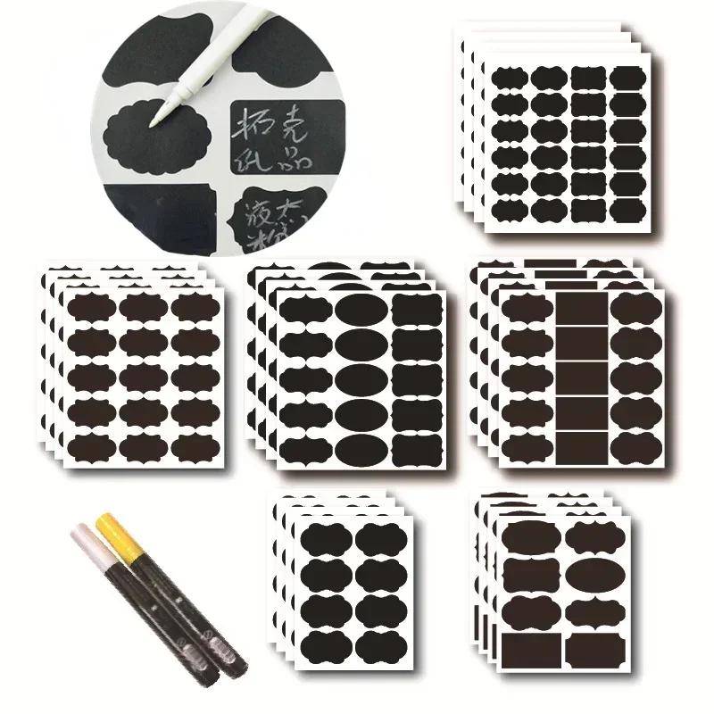 1PCS Blackboard Stickers Waterproof Chalkboard Kitchen Spice Label Sticker Home Jars Bottles Tags Blackboard Labels White Marker