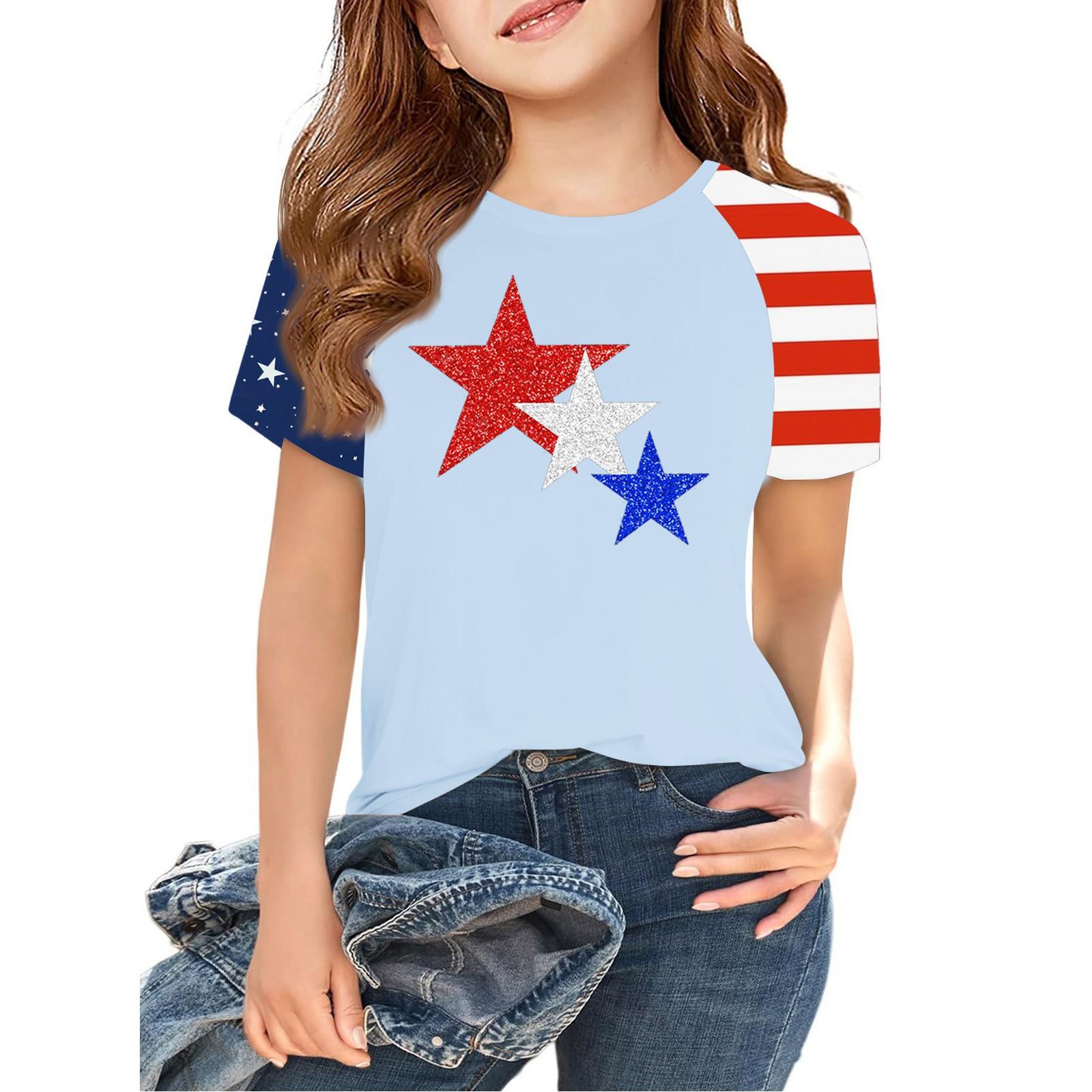 

Топи для молоді, дитячі, для хлопчиків і дівчаток, 2-10 років, з круглим вирізом, з коротким рукавом, модні топи 100 синій