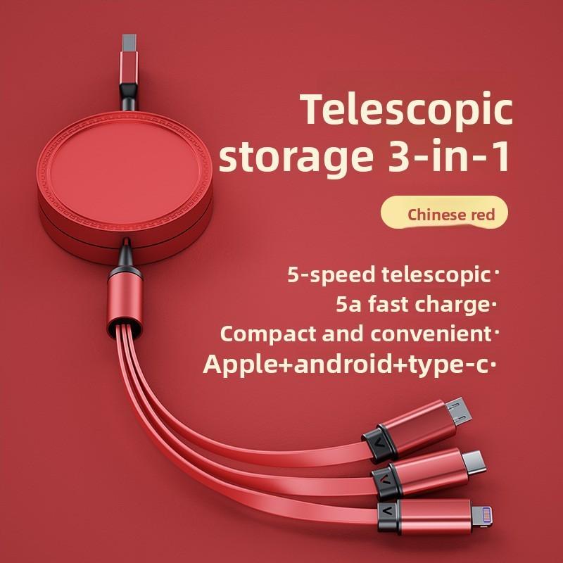 Versatile 3 In 1 Cable Mini Usb Cable Micro Quick Charge Apple Supplies Android