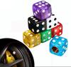 4Pcs/Set Plastic Wheel Stem Tyre Air Valve Dustproof Cap Gold Dice Tire Tyre Valve Caps Bike Auto Truck Tire Valve Dust Cap Amag