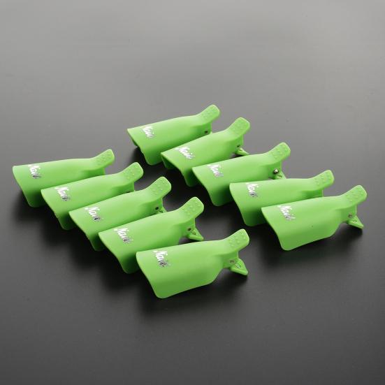 10Pcs Nail Art Cap Abrasion-resistant Exquisite Workmanship Portable Nail Art Soak Off Clip Cap for Manicure