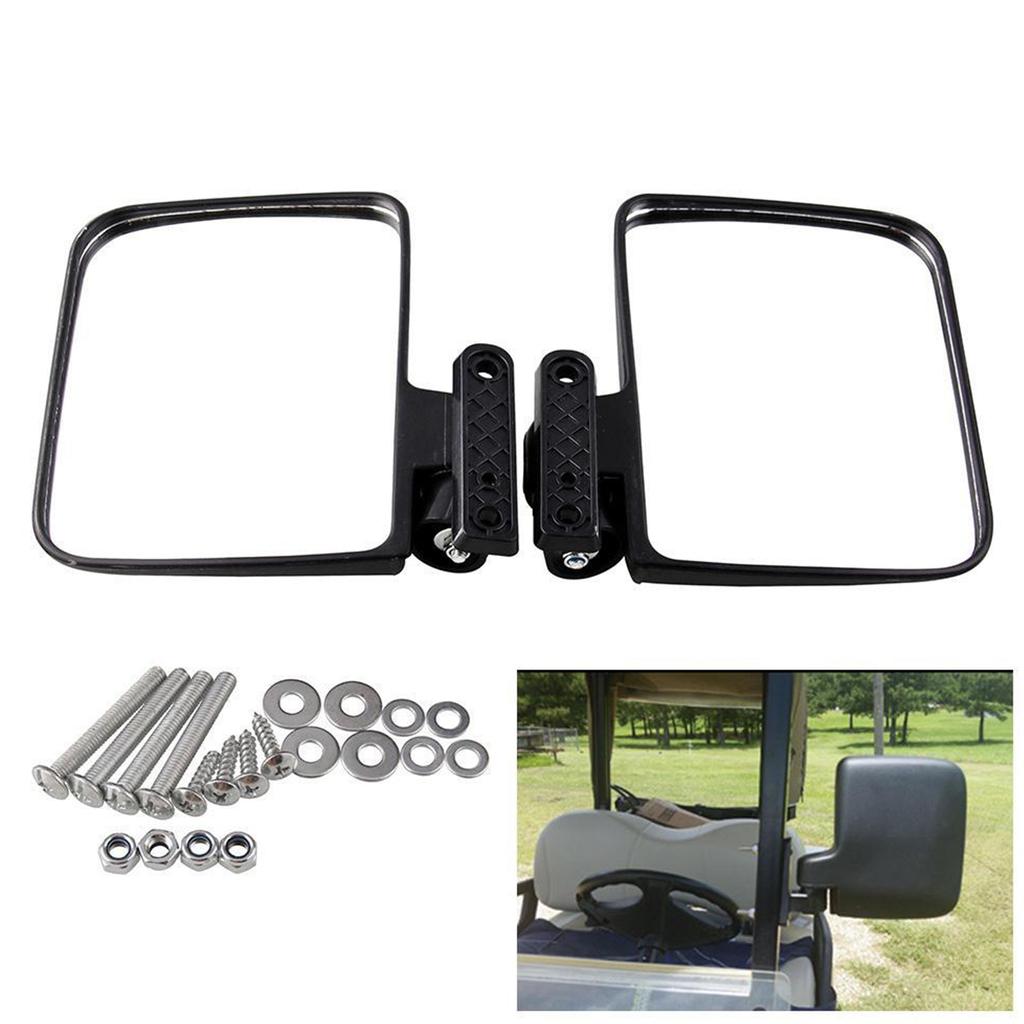 2pcs Universal Golf Car Side Mirror Rear View Mirror Golf Cart Mirrors for EzGo Club Car Yamaha Moveland RHOX Style Accessories