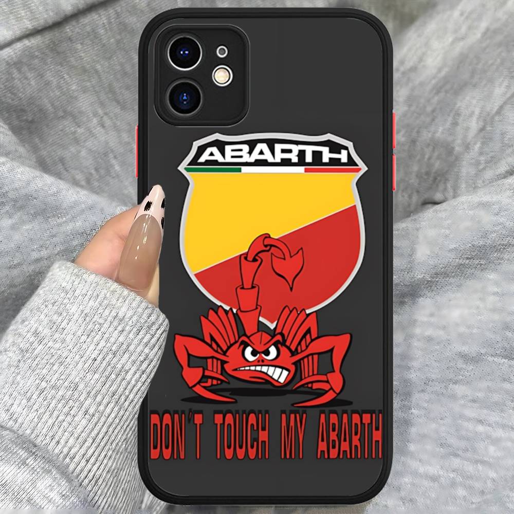 

Italy Famous Car A-ABARTH Logo For Silicone Matte Phone Case For IPhone 16 Pro Max 15 14 13 12 11 X XS MAX iphone 15 plus