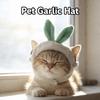 Pet Supplies Funny Pet Garlic Hat Ear-Exposed Decorative Pet Headwear Cosplay Style Cat Dog Hat Party / Halloween Decoration