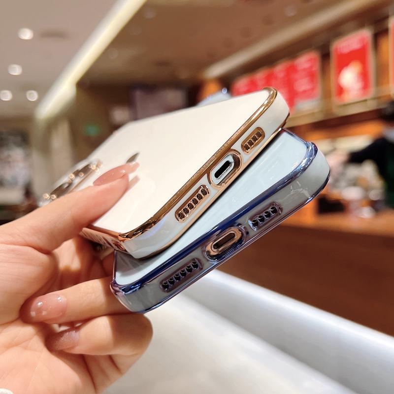 Soft Electroplated Love Heart Phone Case For iPhone 11 12 13 Pro Max XS X XR 7 8 Plus Mini SE  Silicone Bumper Cover