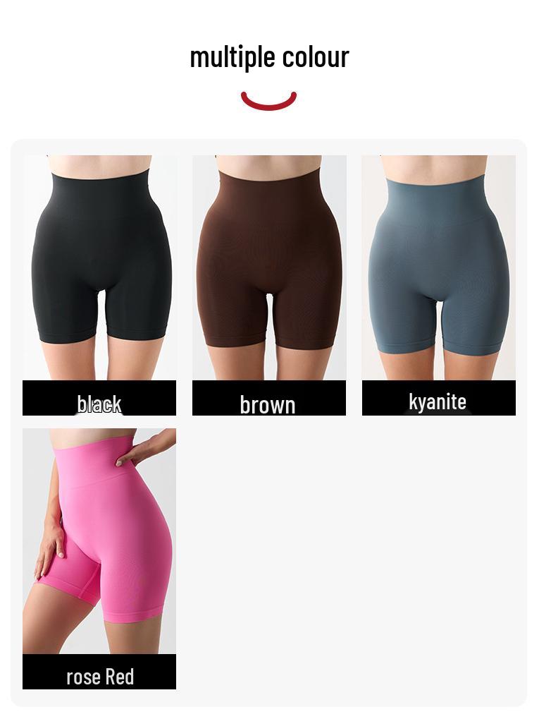 Nude Yoga Mid-Shorts mit extra hohem Bund, nahtlosem, weichem und glattem Tragegefühl