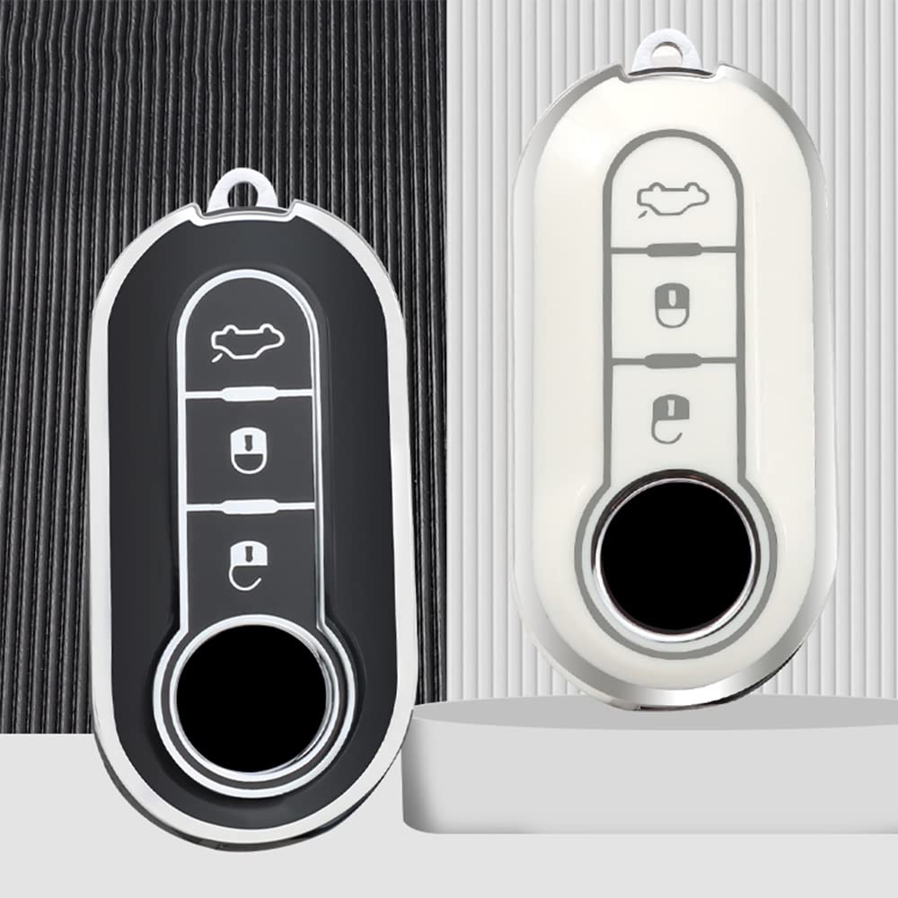 SANRILY Key Case, Key Holder, Key Cover, Key Protection, Applicable to Fiat 500/500C/500L/500X, High