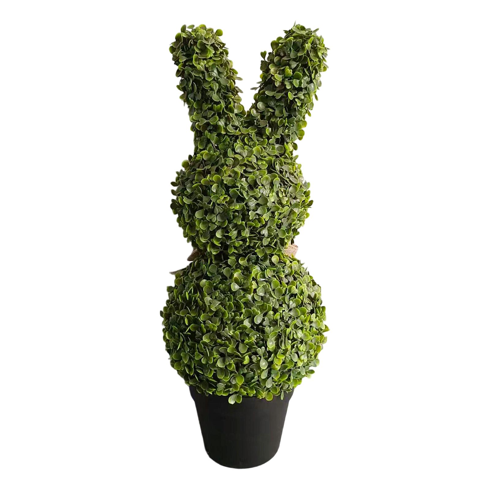 

Bunny Shape Plants, Artificial, Suitable For Easter Porch Decoration Outdoor Indoor One Size зелений
