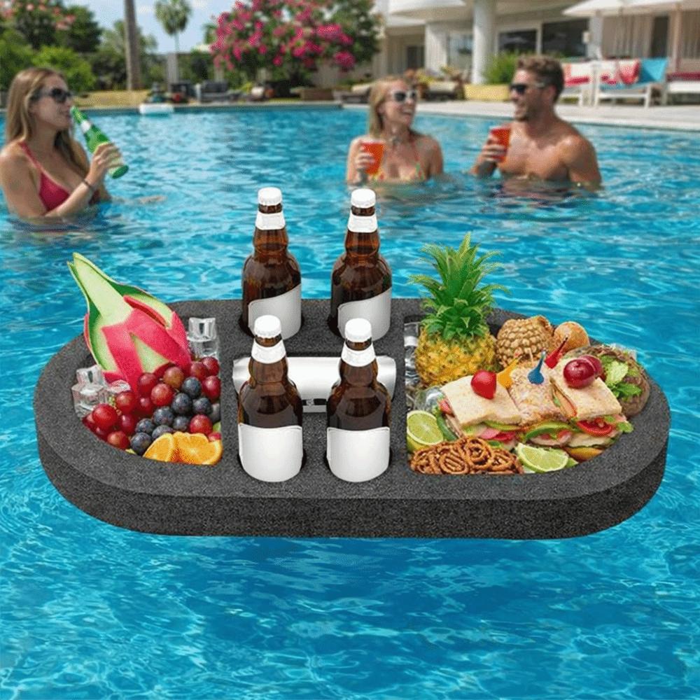 Multi-Hole Swimming Pool Floating Tray Waterproof Pool Drink Float Drink Floating Tray  Resort