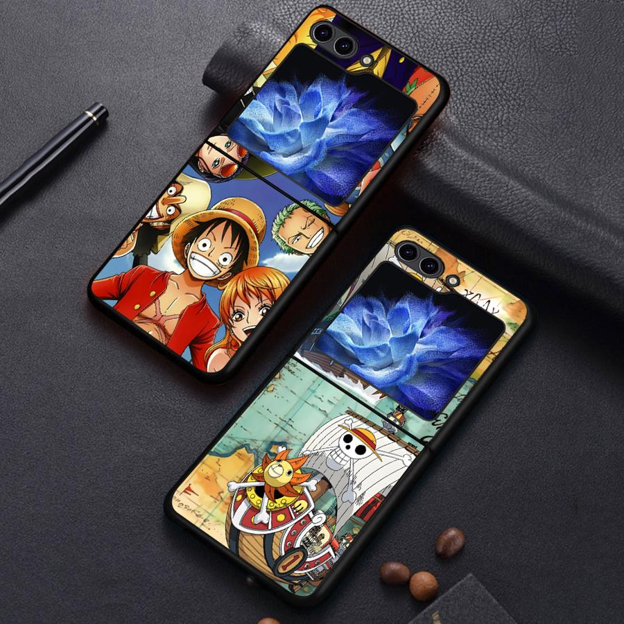 Capa Dura para Celular para Samsung Galaxy ZFlip5 Z Flip 7 6 5 4 3 ZFlip6 ZFlip3 ZFlip4 ZFlip7 FE One Piece Capitão Luffy