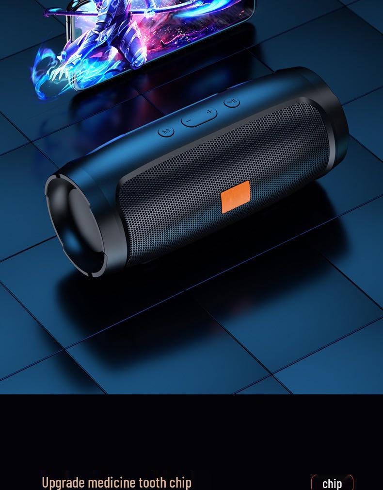 Portable Outdoor Dual-Bass Mini Smart Speaker with Card Slot and High-Quality Playback