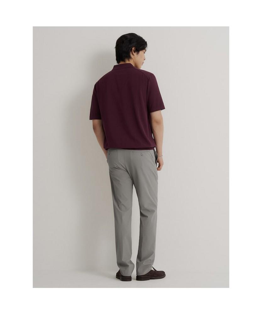 Binpolmen [Essential] Italian Cotton Collared Neck Knit Wine