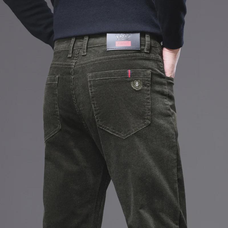 Men's Classic Corduroy Business Casual Stretch Slim Pants - Light Luxury Trousers