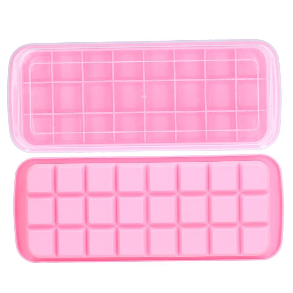 24‑Grids Ice   Tray with Lid Food Grade Silicone   Ice Mold Tray for Home Bar Use