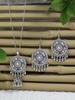 Bohemian Style Earring Necklace Set with Retro Ethnic Style Inlaid Multi-color Zircons for Women's Set