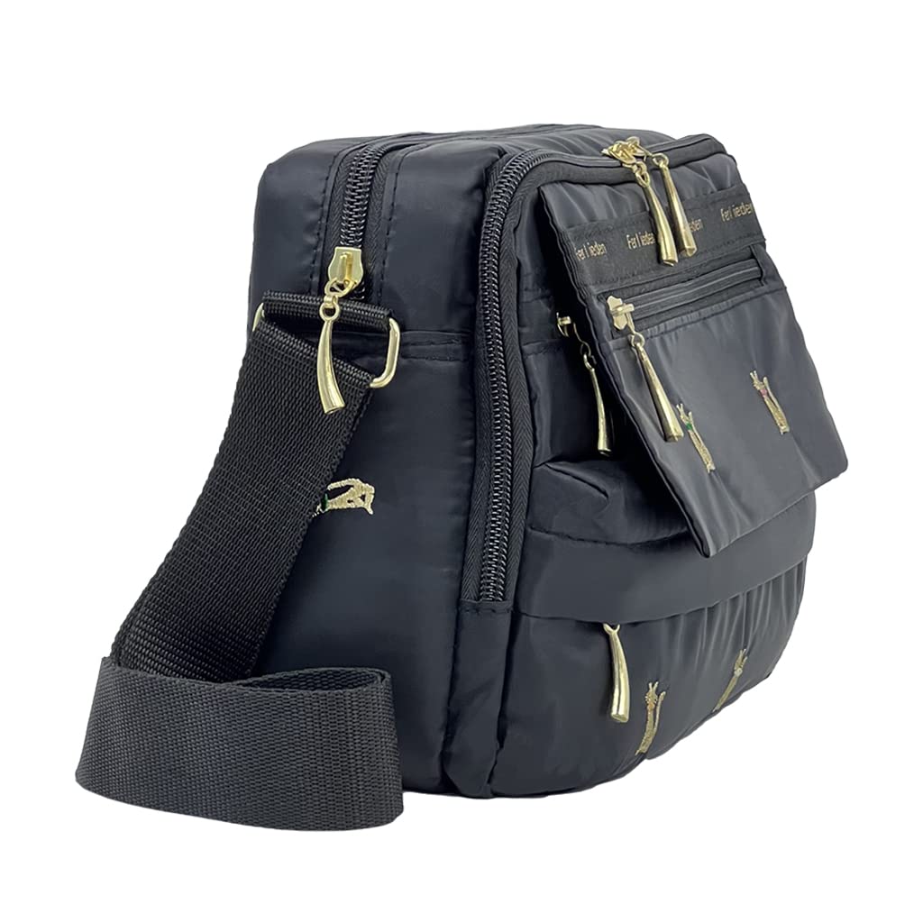 Ferliden (Cat Embroidery Series) Shoulder Bag [Women's Mini Shoulder Bag, Crossbody Shoulder Pouch, Lightweight, Double-Layered] 4915