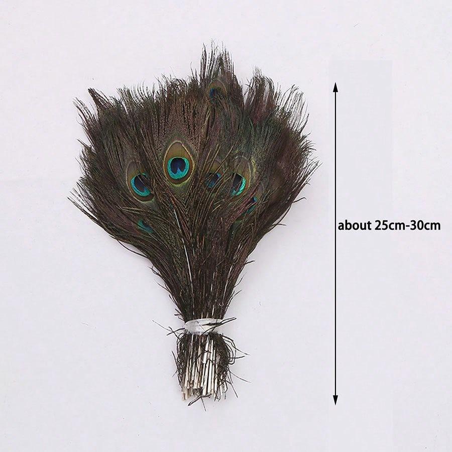 Peacock Feather In Bulk, Faux Peacock Feather Decorated for Vase Craft Vase Wedding Home Party Christmas Day Decoration Peacock Feathers