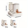 Automatic Cat Dog Water Feeder - Large Capacity Zero-power Integrated Food Water Dispenser, for Multi-cat Households Catteries