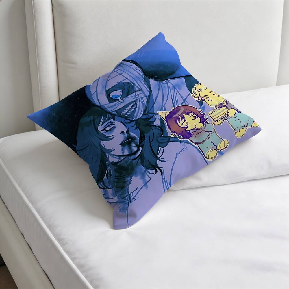 Hot Game Mouthwashing Fashion Square Pillow Case Durable Throw Pillow Cover for Sofa Couch Chair