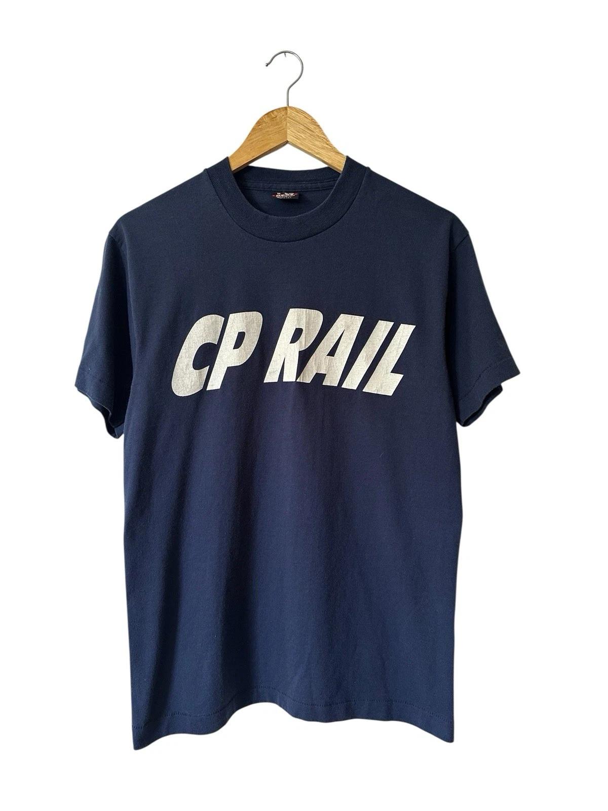 

Vintage CP Rail T Shirt Men’s Small Canadian Pacific Railroad Navy Blue 90’s L