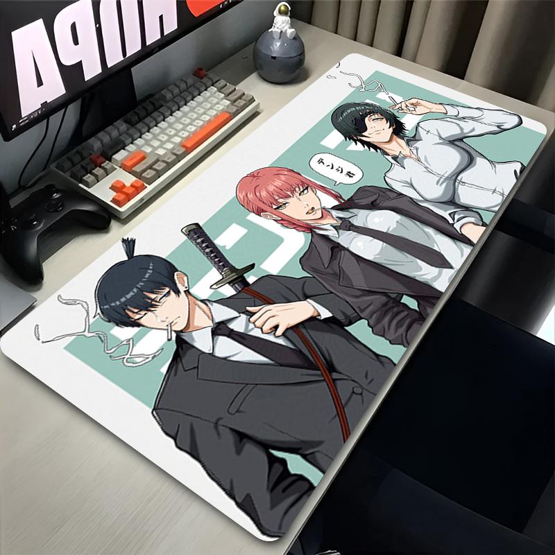 Mouse Pad Anime Mouse Mat Gamer C-chainsaw Man Makima Gaming Accessories Mousepad Large Keyboard DeskMats Computer Keyboard Pad