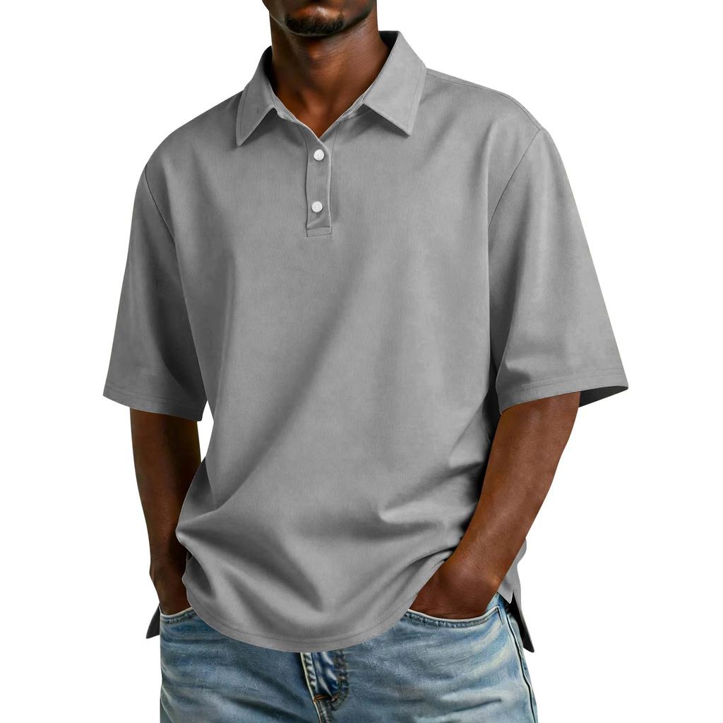 Men's Casual Collared Button-Down Lightweight Breathable Short-Sleeve Shirt