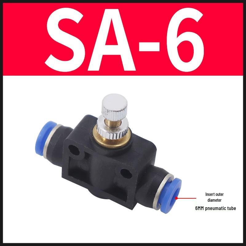 Pneumatic SA4/6/8/10 Pipe One-Way Throttle Valve Air Hose Connector
