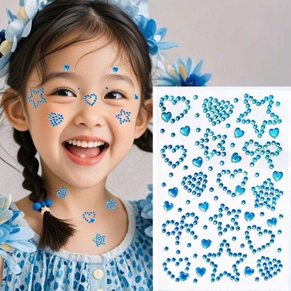Sparkling Face Temporary Tattoos Makeup Sticker Face Tattoo Sticker Music Festival