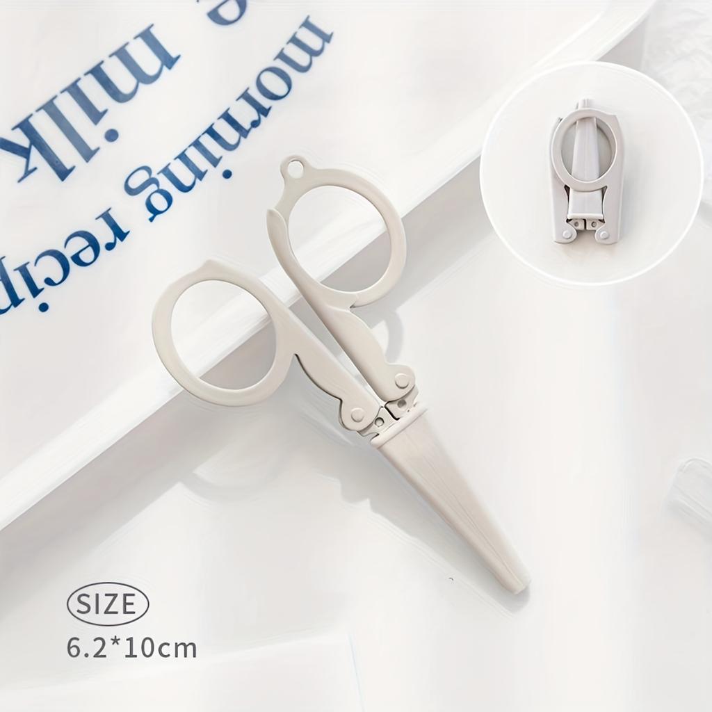 Portable Folding Scissors Morandi Color Mini Pocket Craft Scissors School Office Stationery