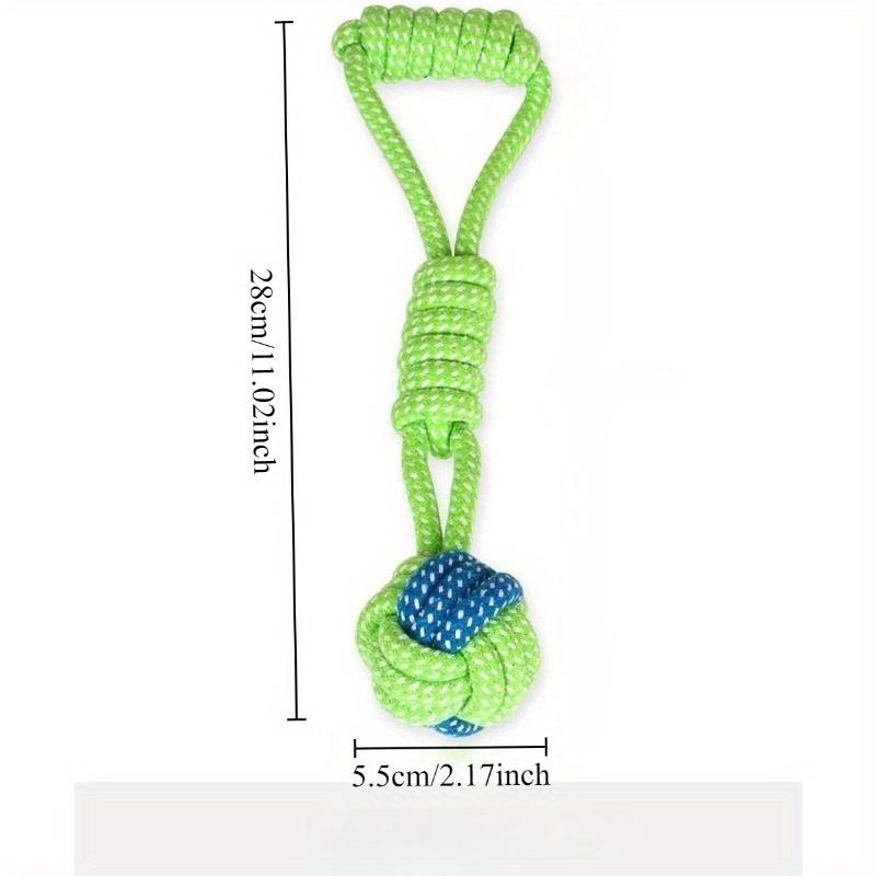 Washable Durable Dog Rope Knot Ball Interactive Tug Of War Teeth Cleaning Training Toy For Small Medium Dogs