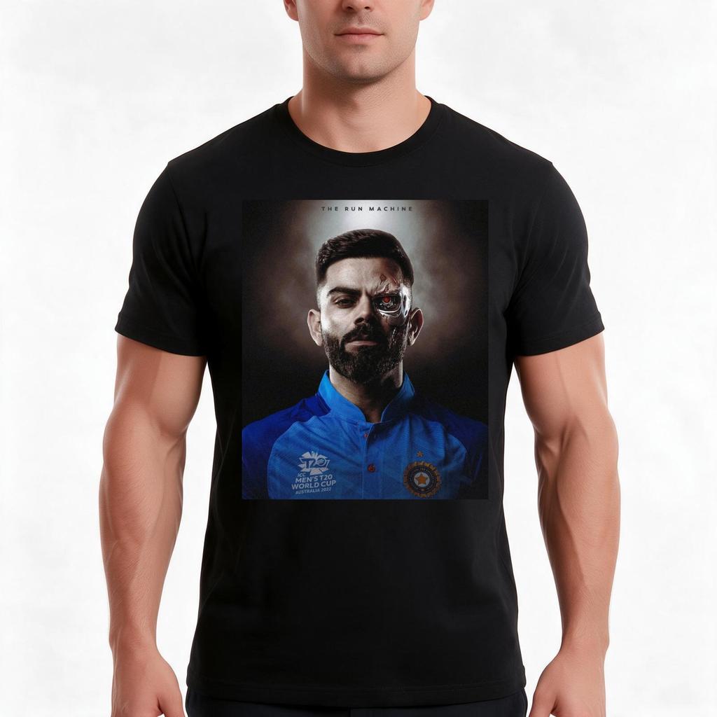 The Run Machine Virat Kohli King Kohli Tshirt Summer Casual Cotton Tee Oversized Streetwear Tops Vintage Graphic Print