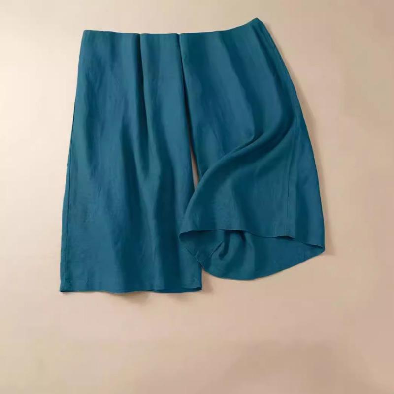 Pantaloni Larghi Casual alla Moda da Donna a Vita Alta con Coulisse a Gamba Larga