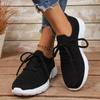Fashion Breathable Knitting Running Shoes for Women Lightweight Casual Sneakers Woman Comfortable Slip On Sports Walking Shoes