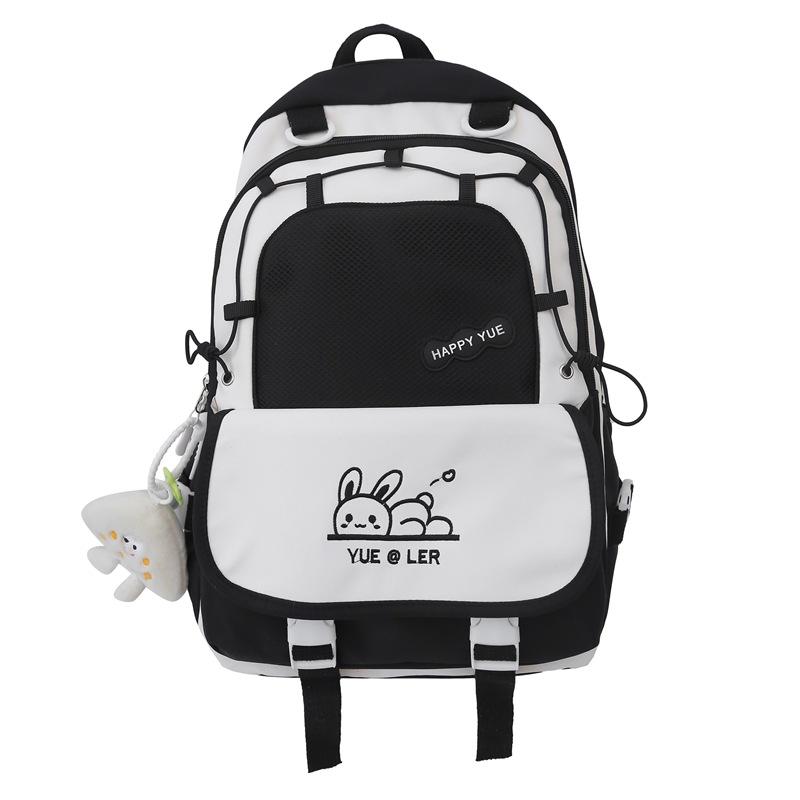 Schoolbag Japanese Macaron Backpack 1011 New School Bag Contrast Color Primary, Junior, High and Middle School Students Large Capacity Backpack