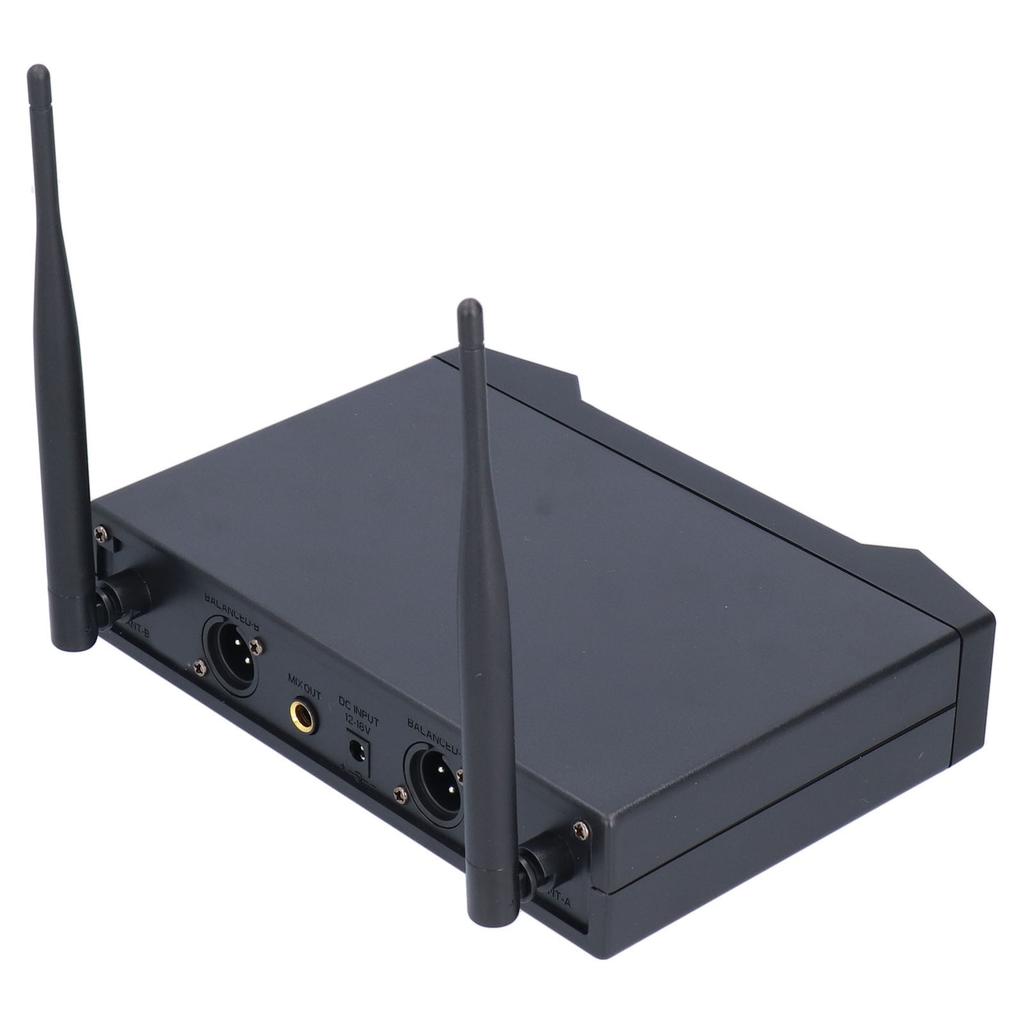 Microfon wireless cu frecvență stabilă UHF 2, microfon portabil cu receptor pentru biserică