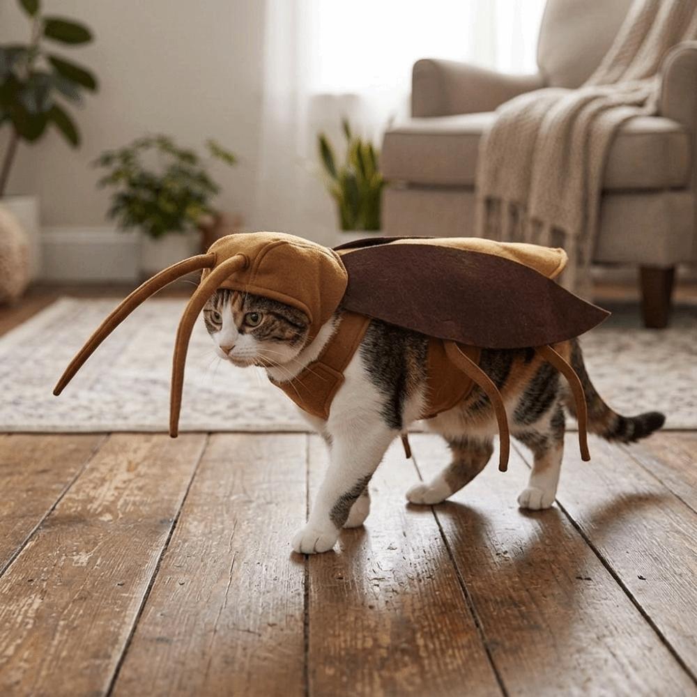Realistic Pet Cockroach Cosplay Costume with Wing Costume Pranks Outfit  Halloween