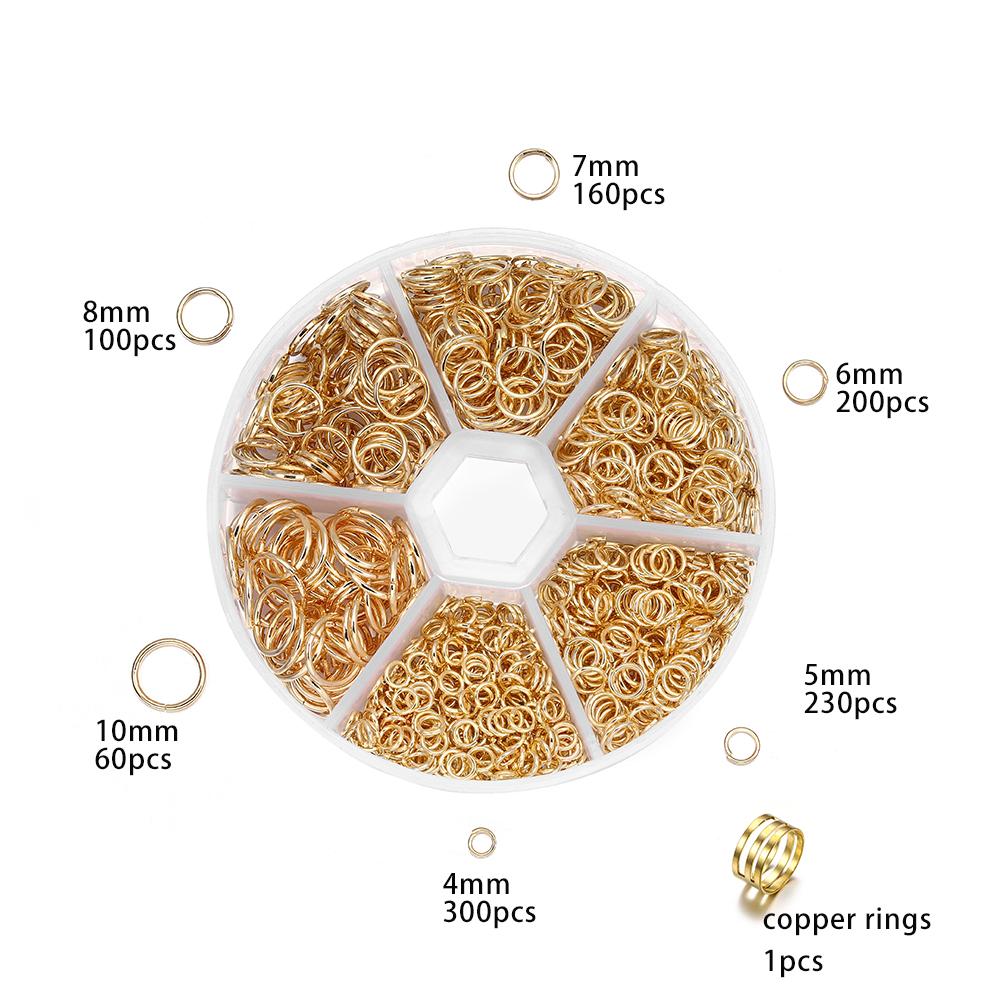 1050pcs Open Jump Rings  4/5/6/7/8/10mm Split Rings Connectors for DIY Necklace Bracelet Jewelry Accessories