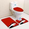 Creative 3D Bathroom Toilet Three-Piece Floor Mat Door Mat Bathroom Carpet