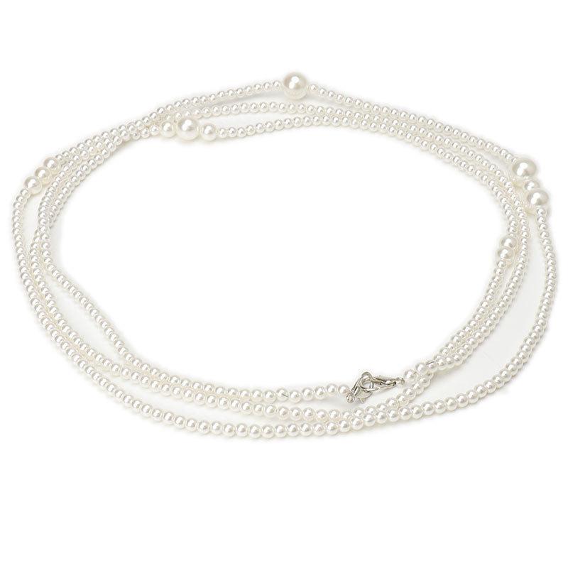 Multilayer Pearl Ladies Waist Chain French Vintage Long Pearl Belt Decorative Dress Decorative Belt