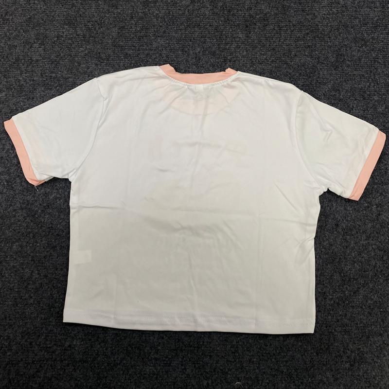 Europäisches und amerikanisches Y2K Damen Freizeit Slim Fit T-Shirt mit Buchstabenmusterdruck